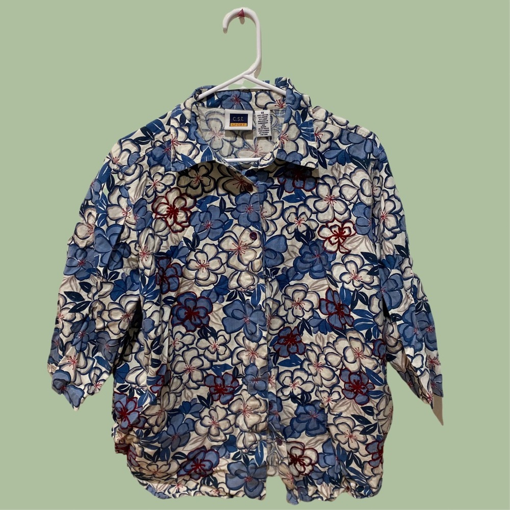 C.S.T Sport Men’s Regular Fit Short Sleeve Hawaiian Button Up Shirt